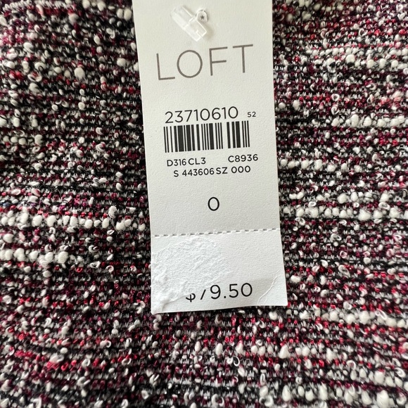 Loft Tweed Pink Grey Sheath dress NWT - Picture 3 of 10